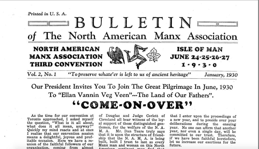 Our bulletin from June of 1930
